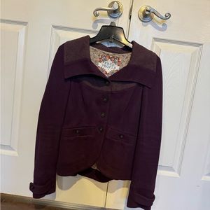 Free People jacket in dark purple/eggplant